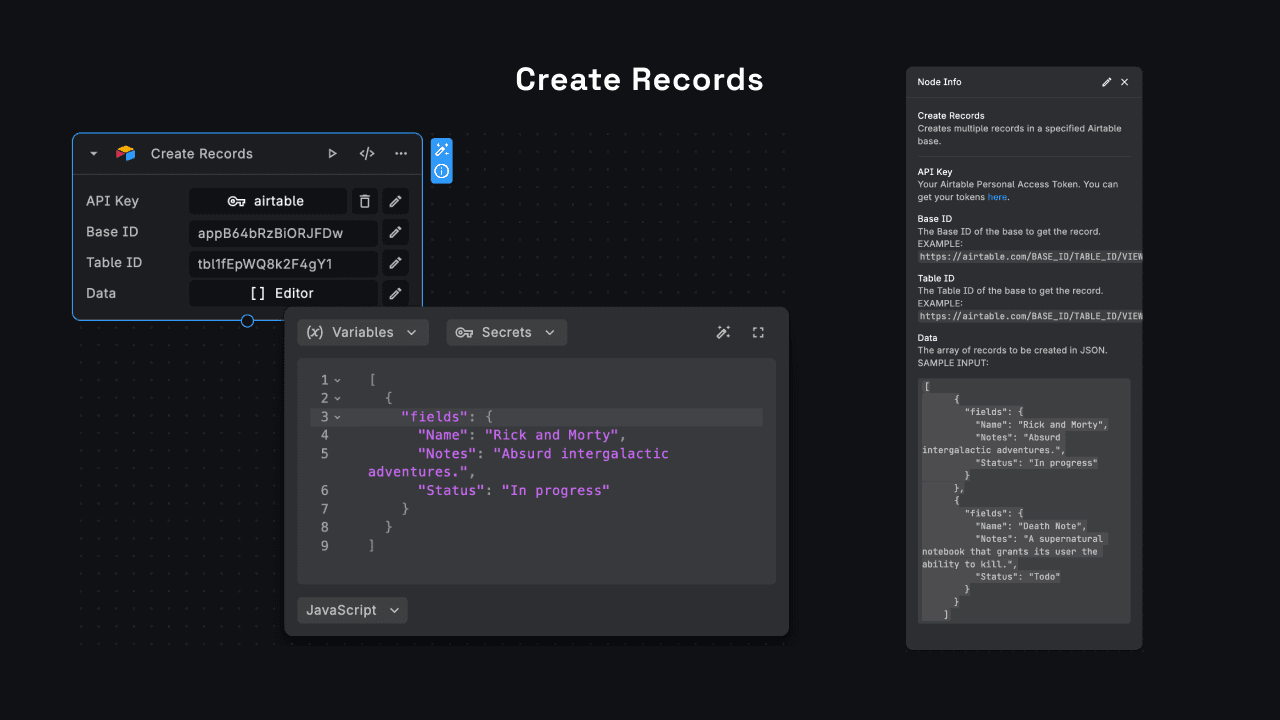 Create Record Node