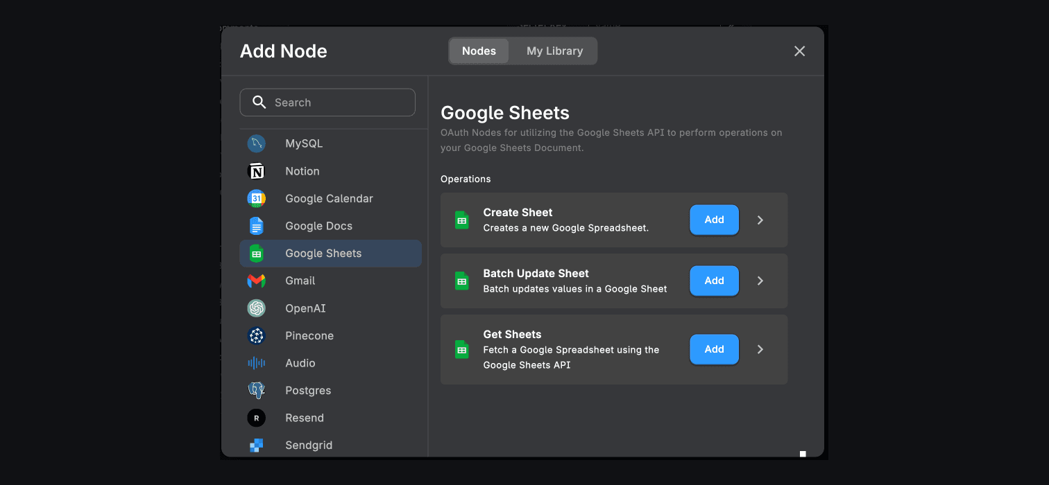 Gsheets Nodes